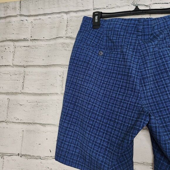 Grandslam Men’s Dark Blue Checkered Shorts With Pockets Size 34 - Picture 8 of 12